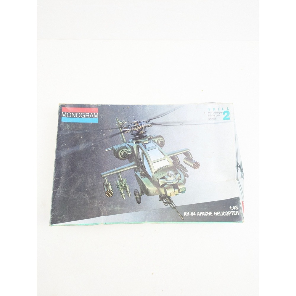 Monogram 1:48 Boeing Ah-64 Apache Helicopter Plastic Model Kit #5443